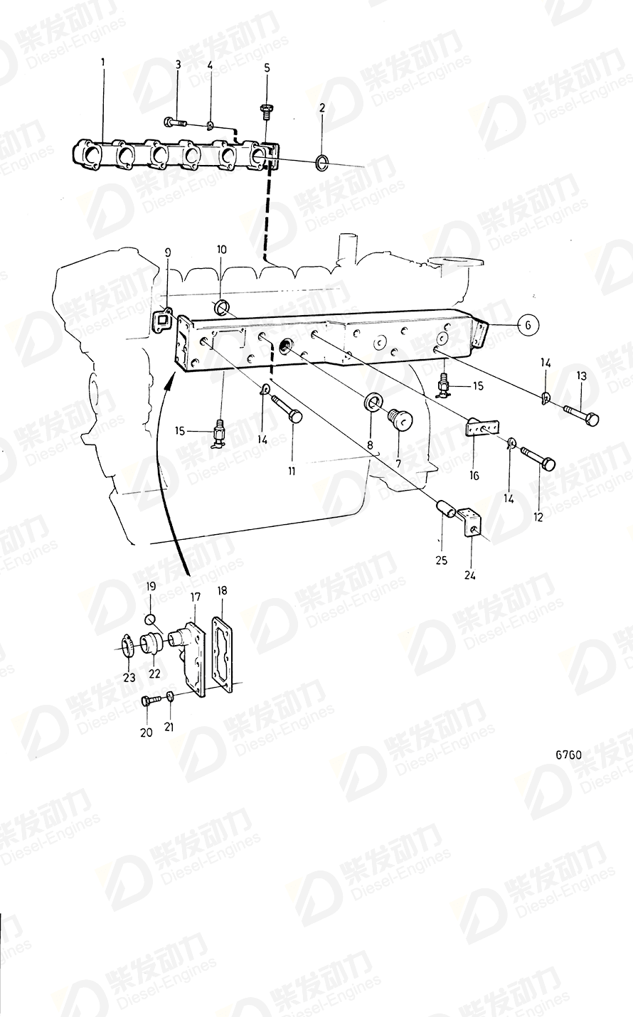 VOLVO Hexagon screw 102040 Drawing